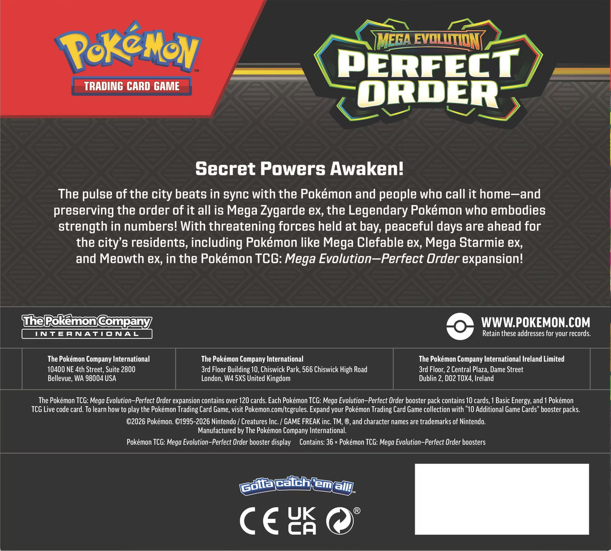 Pokémon ME03: Perfect Order Display