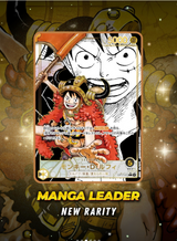 Bandai One Piece Booster-Box "The World's Strongest Warriors (OP-17)" mit Karten und Verpackung, auf einem Tisch liegend.