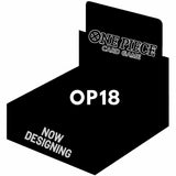 Detailliertes Bild eines One Piece OP18 Sammelporträts von Bandai mit charakteristischem Design und bunten Farben